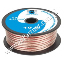 Przewód głośnikowy kabel CCA 2x2,50 mm 10m