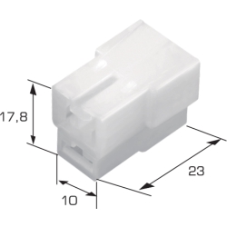 Obudowa 3-krotna na konektor J2.5 100szt