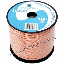 Przewód głośnikowy kabel CCA 2x1,5 mm 1m